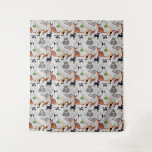 Tapete De Parede Cães E Gatos, Design