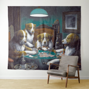 Tapete De Parede Cães Jogando Poker Cassius Marcellus Coolidge 1894
