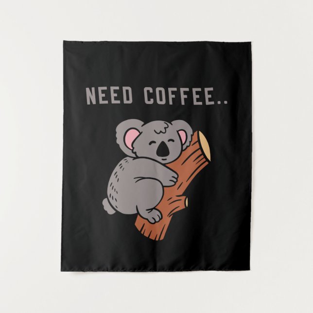 Tapete De Parede Café Design Engraçado (Frente)