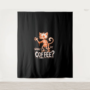 Tapete De Parede Café Gato Engraçado Onde Está Meu Café Hillarious 