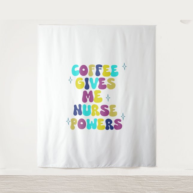 Tapete De Parede Café Me Dá Enfermeira (Frente)