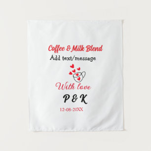 Tapete De Parede Café & mistura de leite amor casal café coração ve