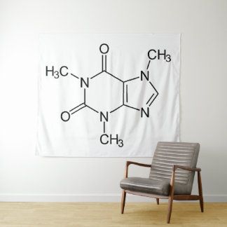 Tapete De Parede Caffeine Molecule Chemistry Átomos de café