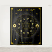 Calendário Astrologico Zodíaco - Preto