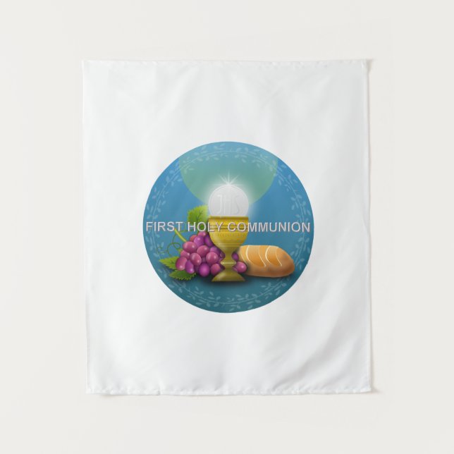 Tapete De Parede Cálice e Hóstia da Primeira Comunhão (Frente)