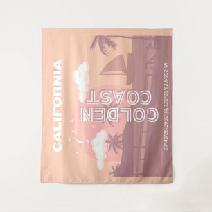 Tapete De Parede Califórnia, Arte de Viagem, Elegante, Pastel