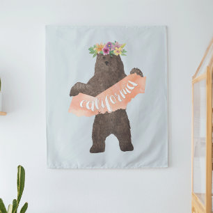 Tapete De Parede California Boho Bear