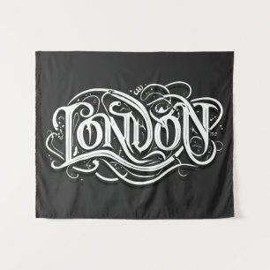 Tapete De Parede Caligrafia de Metal Pesado de Londres - Metalhead