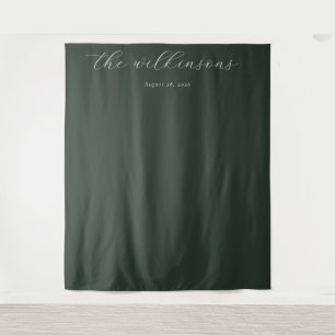 Tapete De Parede Caligrafia Minimalista Verde Sofisticada