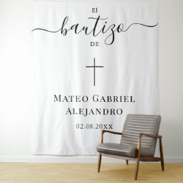 Tapete De Parede Caligrafia Simples Batismo | Bautizo Espanhol