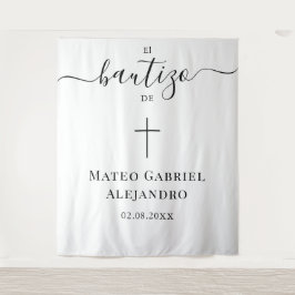 Tapete De Parede Caligrafia Simples Batismo | Bautizo Espanhol