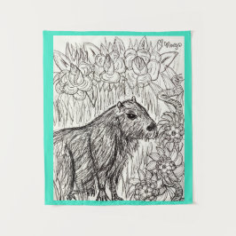 Tapete De Parede Calm Capybara