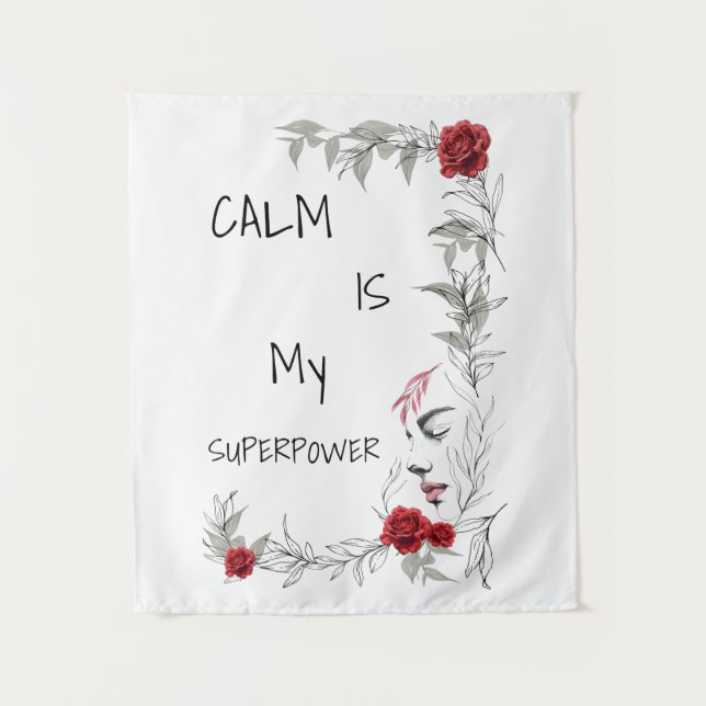 Tapete De Parede Calma É Meu Superpoder | Autoconfiança e Confiança (Frente)
