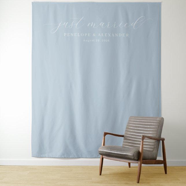 Tapete De Parede Calmo Azul Recém-Casados (In Situ)