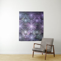 Cama de Flores Trendy Shiny Abstrato Arte Fractal