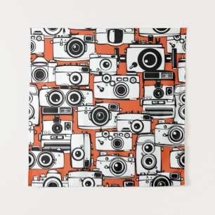 Tapete De Parede Câmeras Vintage, padrão perfeito.