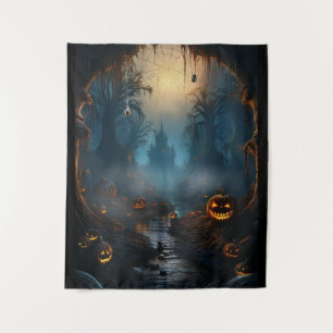 Tapete De Parede Caminho Assustador de Aranha Assombrada de Hallowe