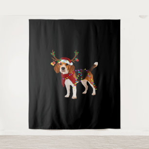 Tapete De Parede camisa clássica de Natal do cão beagle