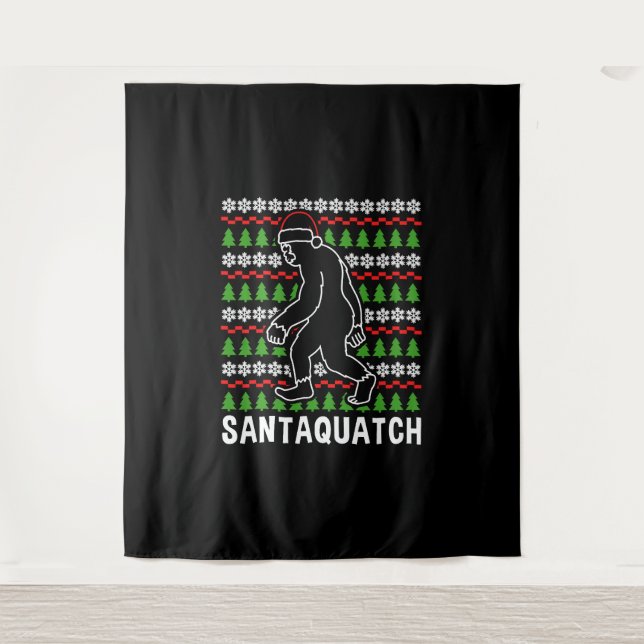 Tapete De Parede Camisa de Natal Bigfoot (Frente)