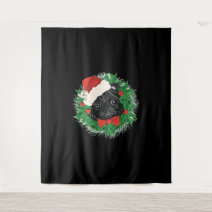 Tapete De Parede Camisa de Natal de Pug Incrível