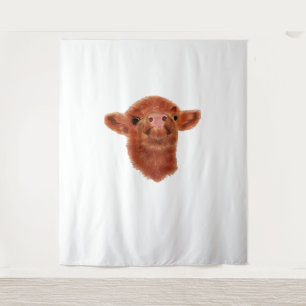 Tapete De Parede Camisa T Sobredimensionada Vaca Highland
