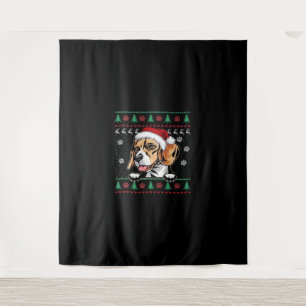 Tapete De Parede Camisola Oversized de Natal do Beagle Uglyer Dog