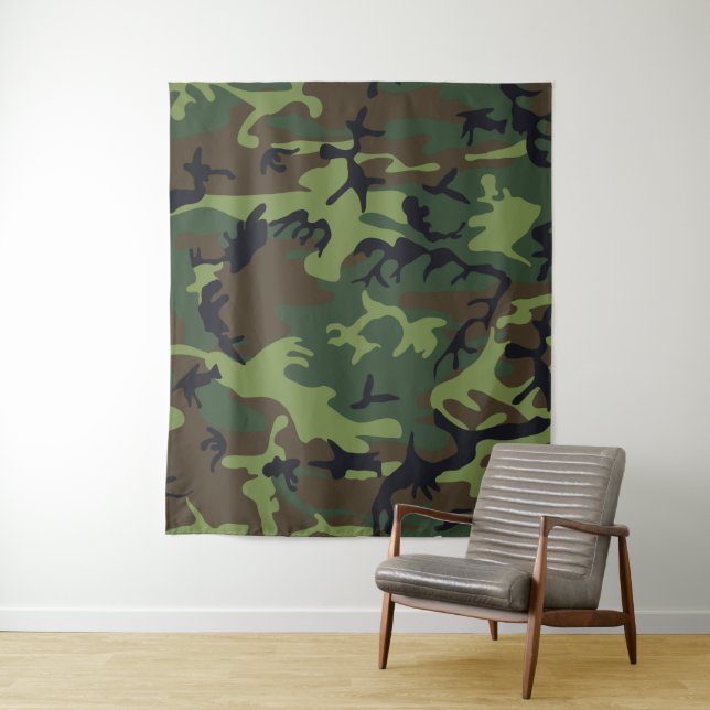 Tapete De Parede Camo Militar Floresta Verde (In Situ)