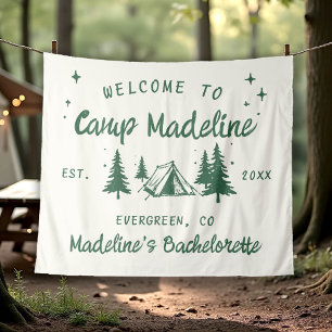 Tapete De Parede Camp Bachelorette Camping Backdrop - Mão Desenhada