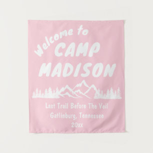 Tapete De Parede Camp Bachelorette Mountain Camp Sinal Rosa