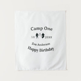 Tapete De Parede Camp one happy birthday name date campingadventure