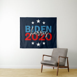 Tapete De Parede Campanha Eleitoral Biden Harris 2020 Fundo Azul