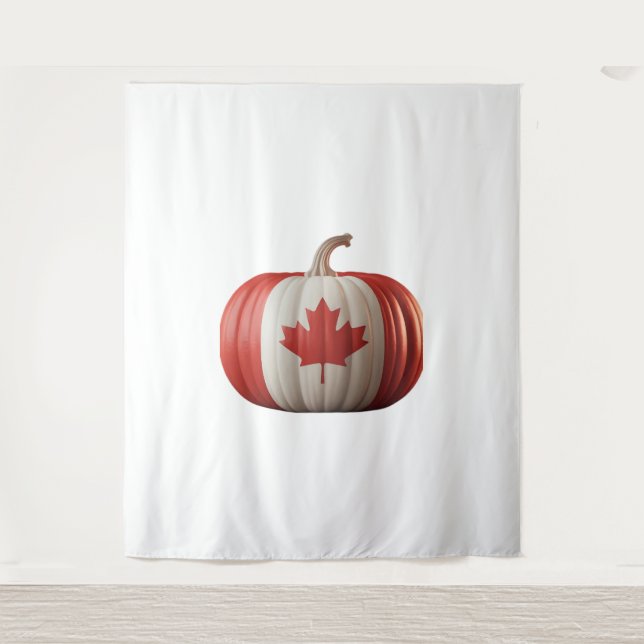 Tapete De Parede Canadiano Flag Pumpkin Maple Leaf Thankplaying Ove (Frente)