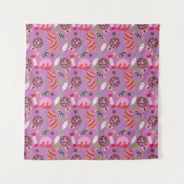 Tapete De Parede Candy pattern | Lollies pattern | lollipop 19 (Frente)
