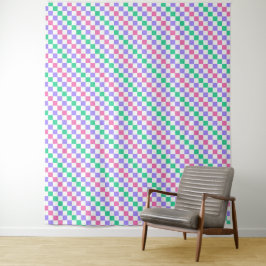 Tapete De Parede Candy shop diagonal checkerboard pattern