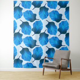 Tapete De Parede Canna Tropicanna Folhas Tropicais em Azul