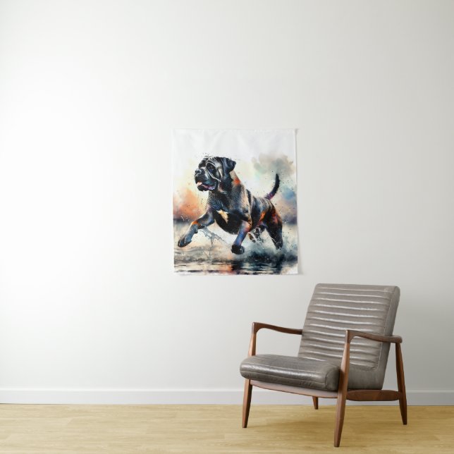 Tapete De Parede Cão Cane Corso em aquarela (In Situ)