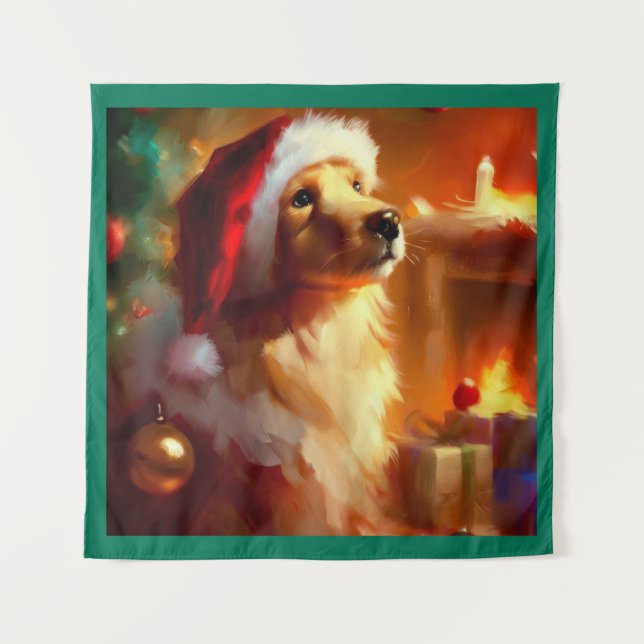 Tapete De Parede Cão de Natal 1 (Frente)