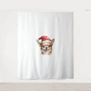 Tapete De Parede Cão de Natal Chihuahua