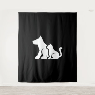 Tapete De Parede Cão e Gato