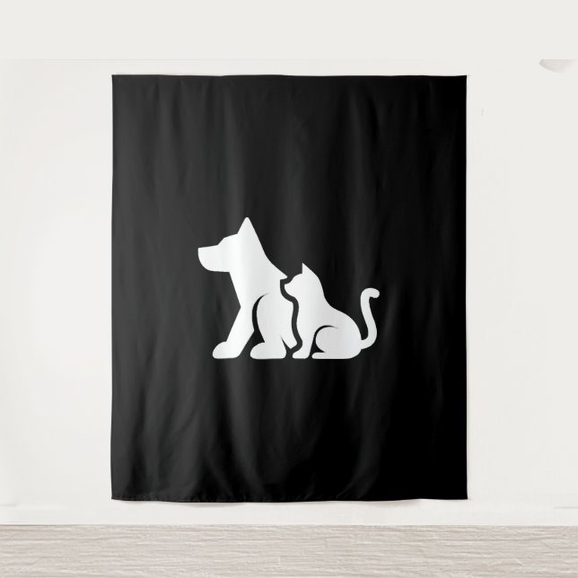 Tapete De Parede Cão e Gato (Frente)