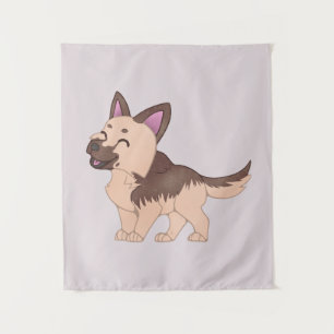 Tapete De Parede Cão German shepherd Kawaii