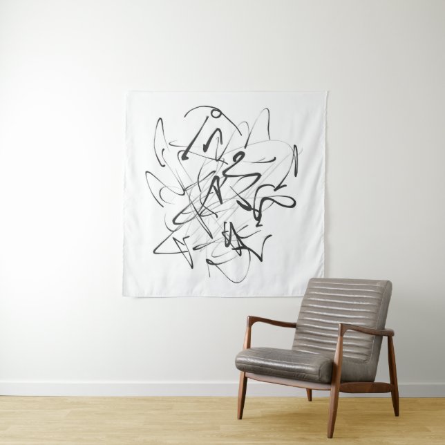 Tapete De Parede Caos na Tinta - Abstração Expressiva de Linha (In Situ)