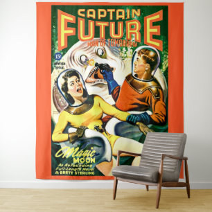 Tapete De Parede Capa da revista Captain Future de 1944