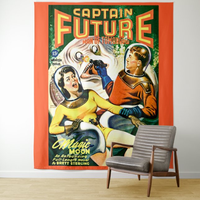 Tapete De Parede Capa da revista Captain Future de 1944 (In Situ)