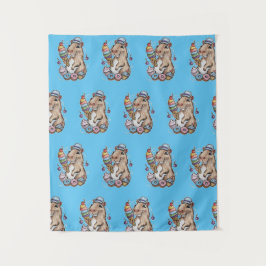 Tapete De Parede capybara doce rosquinha cupcakes doces