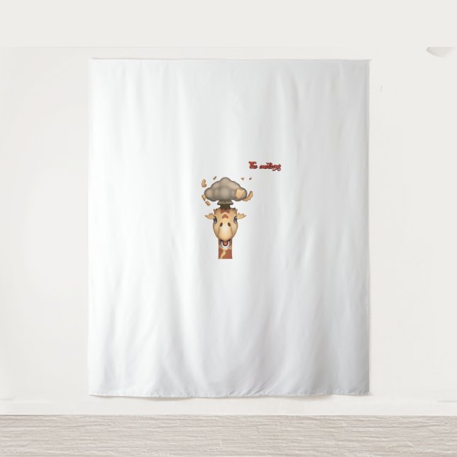Tapete De Parede cara de emoji explodindo girafa (Frente)
