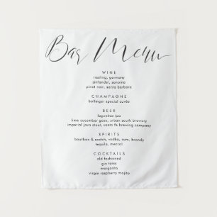 Tapete De Parede Cardápio de Bebidas de Casamento com Letra de Cali