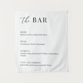Tapete De Parede Cardápio de Casamento Moderno e Elegante do Bar