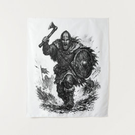 Tapete De Parede Carga do Guerreiro Viking – Batalha de Tinta
