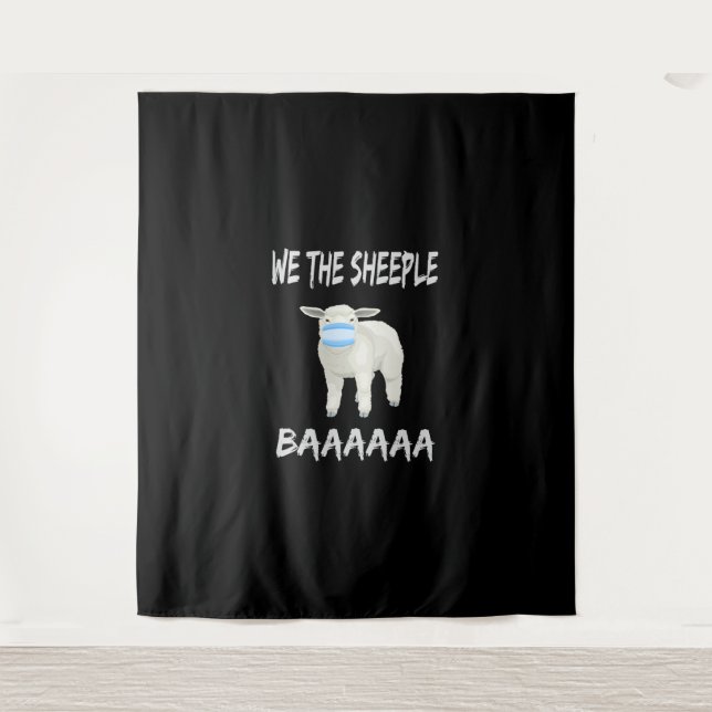 Tapete De Parede Carneiro de máscara engraçado | máscara de rosto v (Frente)